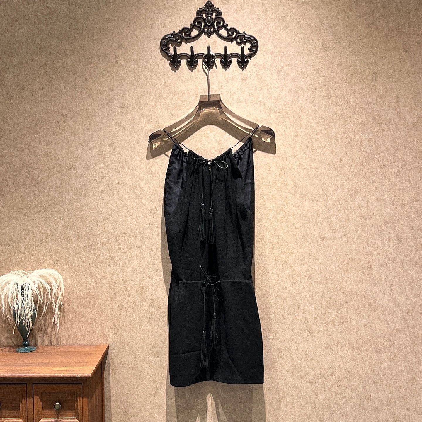 Saint Laurent Paris Saint Laurent Tassel Mini Dress Size FR 34 Size XS / US 0-2 / IT 36-38 - 1 Thumbnail