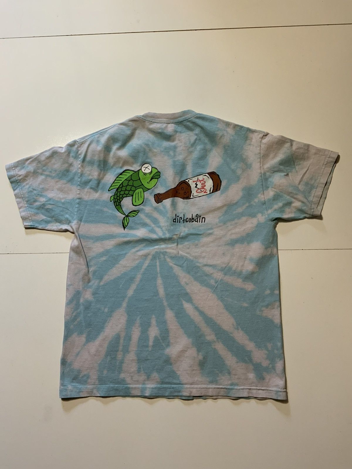 Other Gone Fishin By Dirt Cobain Fish Beer Bottle Tie Dye T-Shirt Size US M / EU 48-50 / 2 - 3 Thumbnail