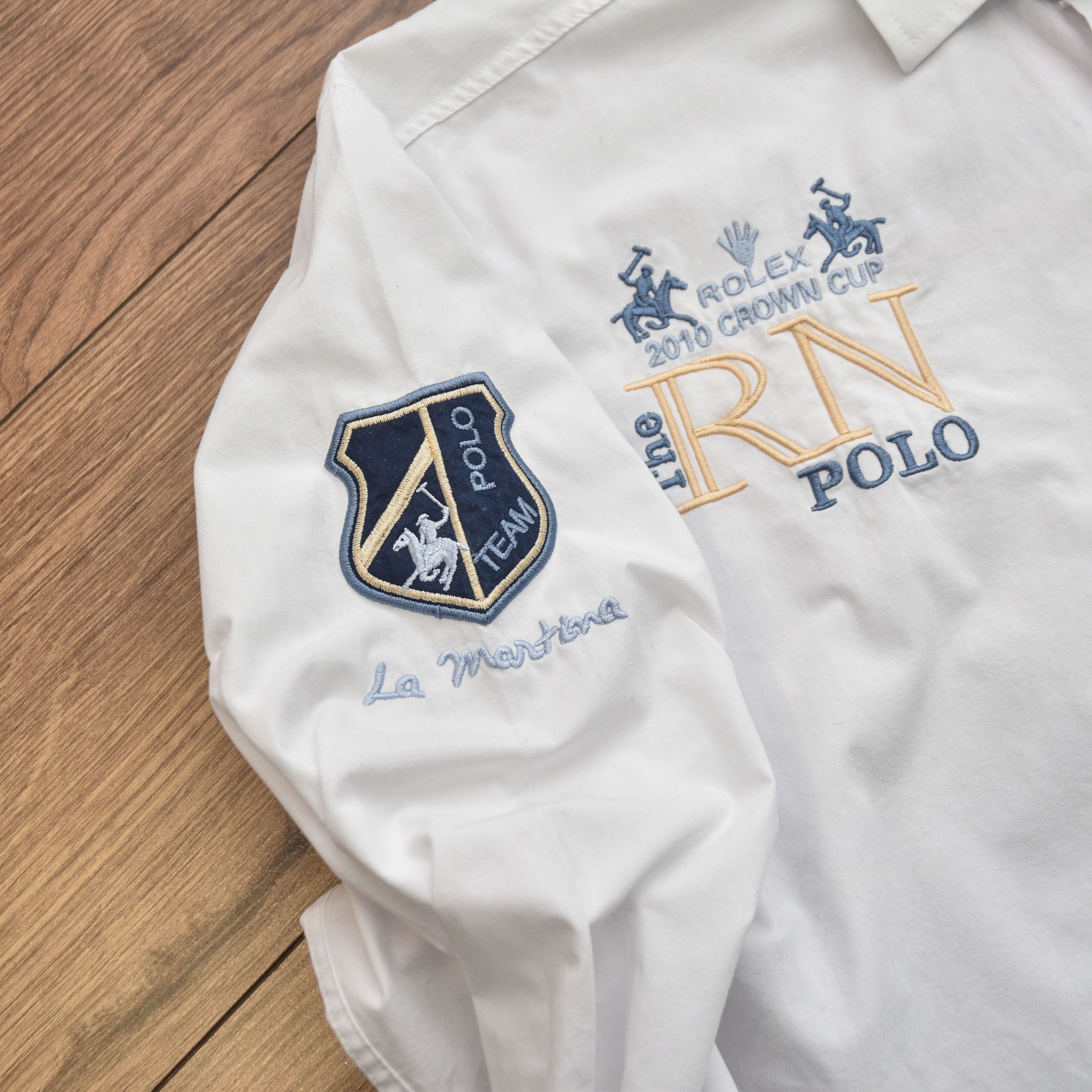 La Martina La Martina Rolex Crown Cup 2010 Polo Shirt White 4XL Size US XXL / EU 58 / 5 - 11 Thumbnail