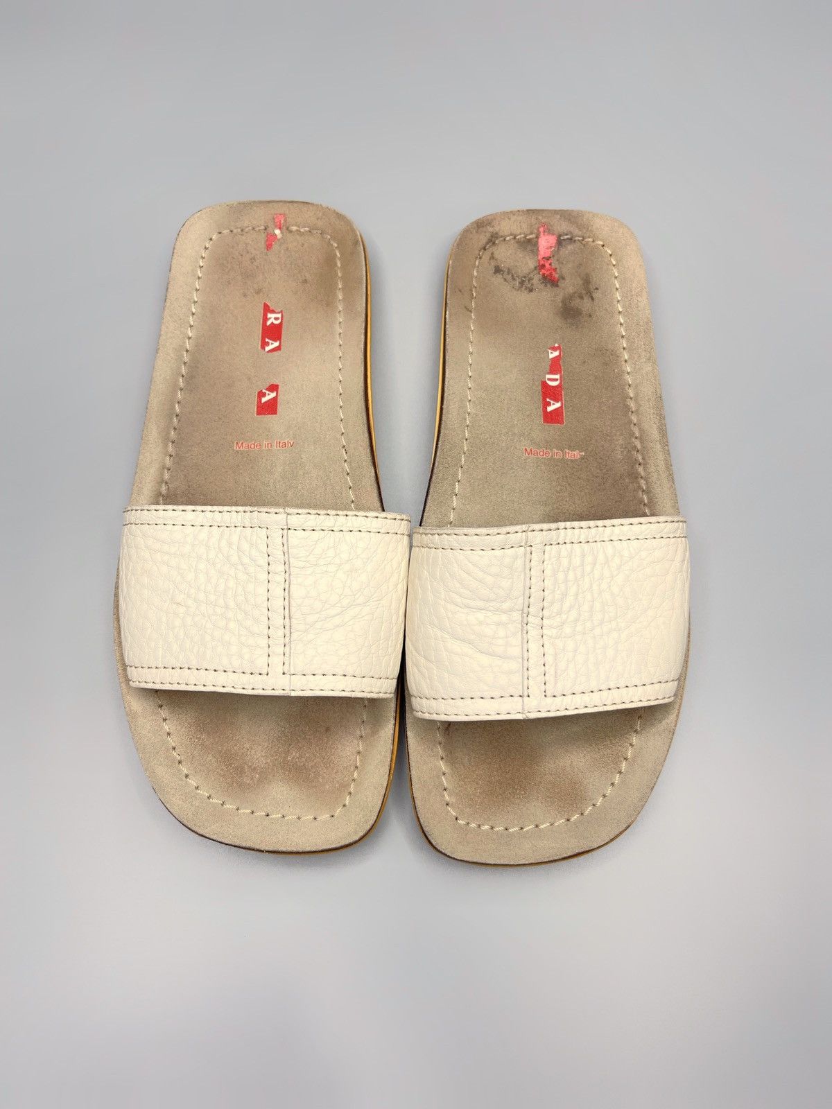 Prada Prada Leather Sandals Slide Size US 6.5 / IT 36.5 - 2 Thumbnail