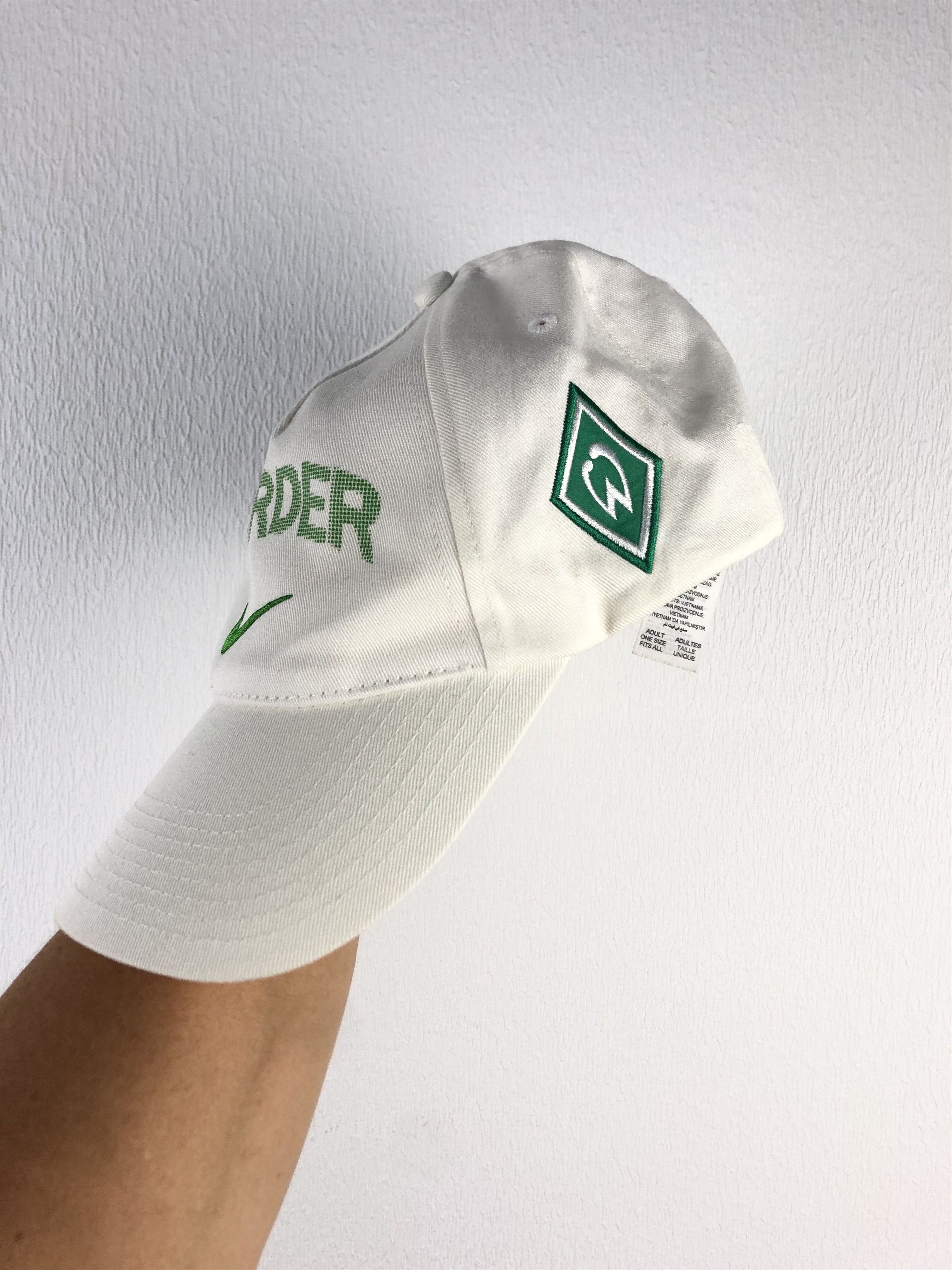Nike Vintage Nike Werder Bremen Football Cap Hat Soccer White Size ONE SIZE - 2 Thumbnail