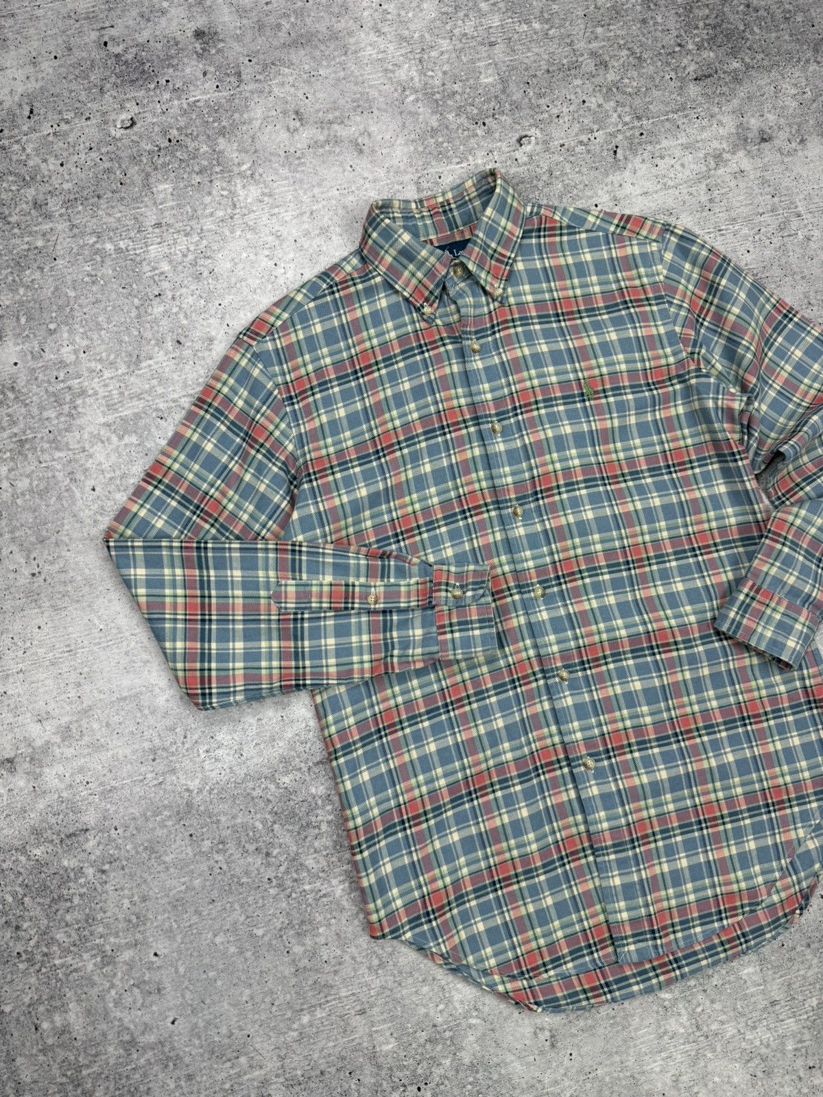 Polo Ralph Lauren × Vintage Vintage Y2K Style Ralph Lauren Plaid Checkered Flannel Shirt Size US S / EU 44-46 / 1 - 2 Thumbnail