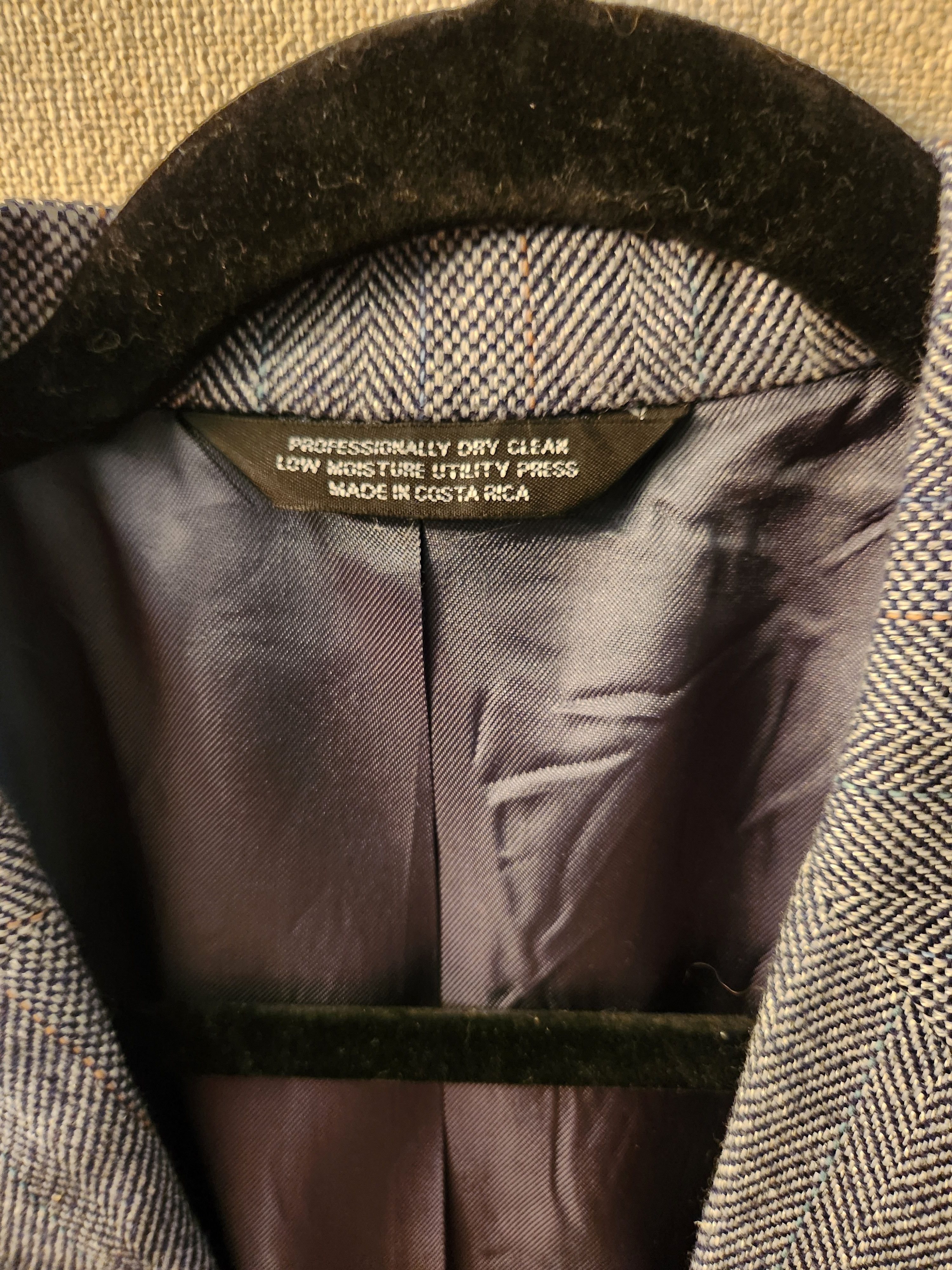 Vintage New Gray and Black Herringbone Blazer