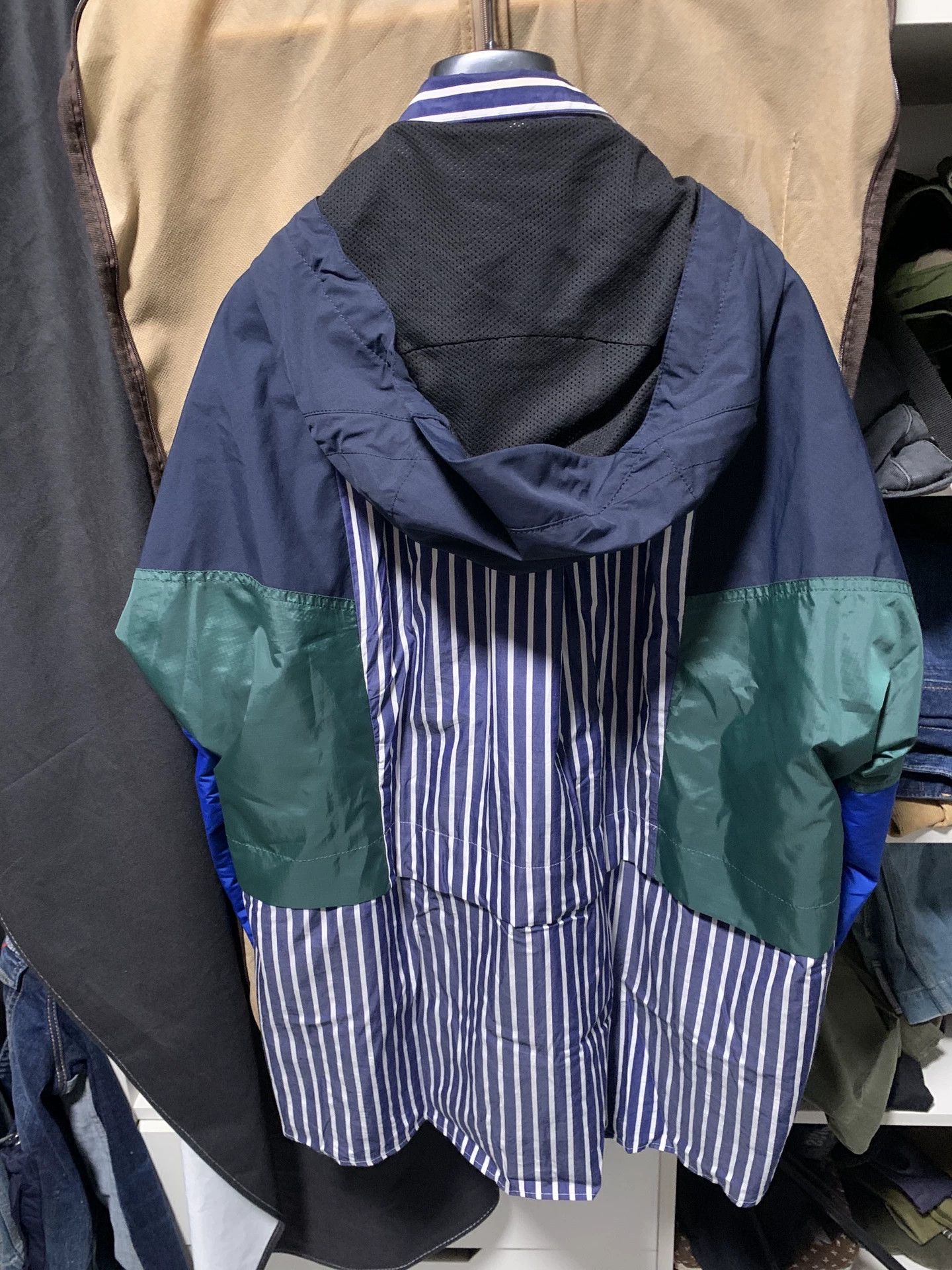 Sacai sacai 21FW stripe paneled oversized jacket size 1 Size US S / EU 44-46 / 1 - 3 Thumbnail