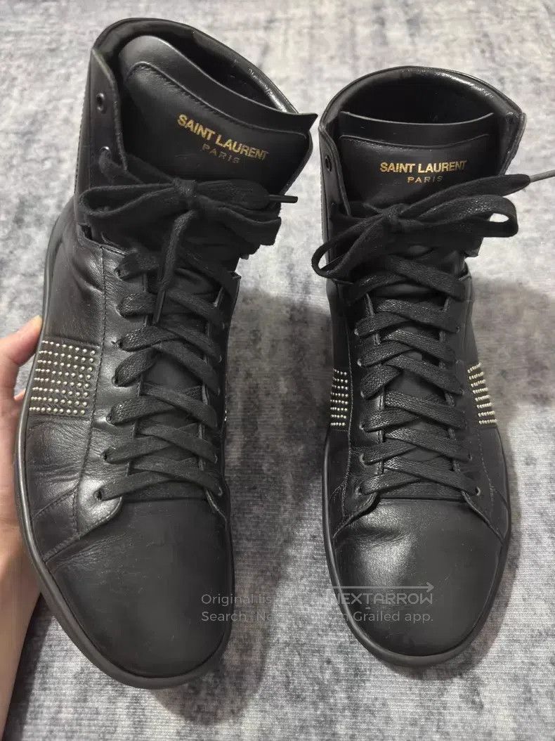Saint Laurent Paris Saint Laurent Paris Black Samurai Oil Bullhide High-top St Size US 8 / EU 41 - 1 Thumbnail