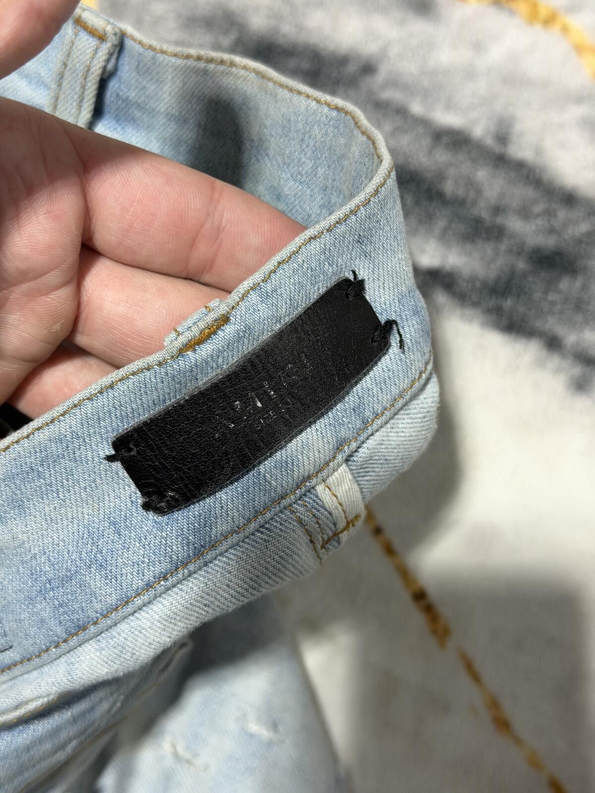 Amiri Amiri MX1 Black/White Patch Indigo Denim - Sz30 Size US 30 / EU 46 - 5 Thumbnail