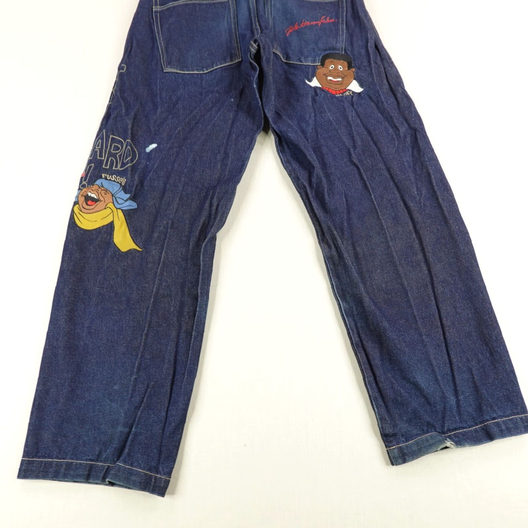 Fubu VINTAGE FUBU Men's Wide Leg Jeans 34 Dark Blue Hip Hop Retro 90s Baggy Denim Size US 33 - 7 Thumbnail