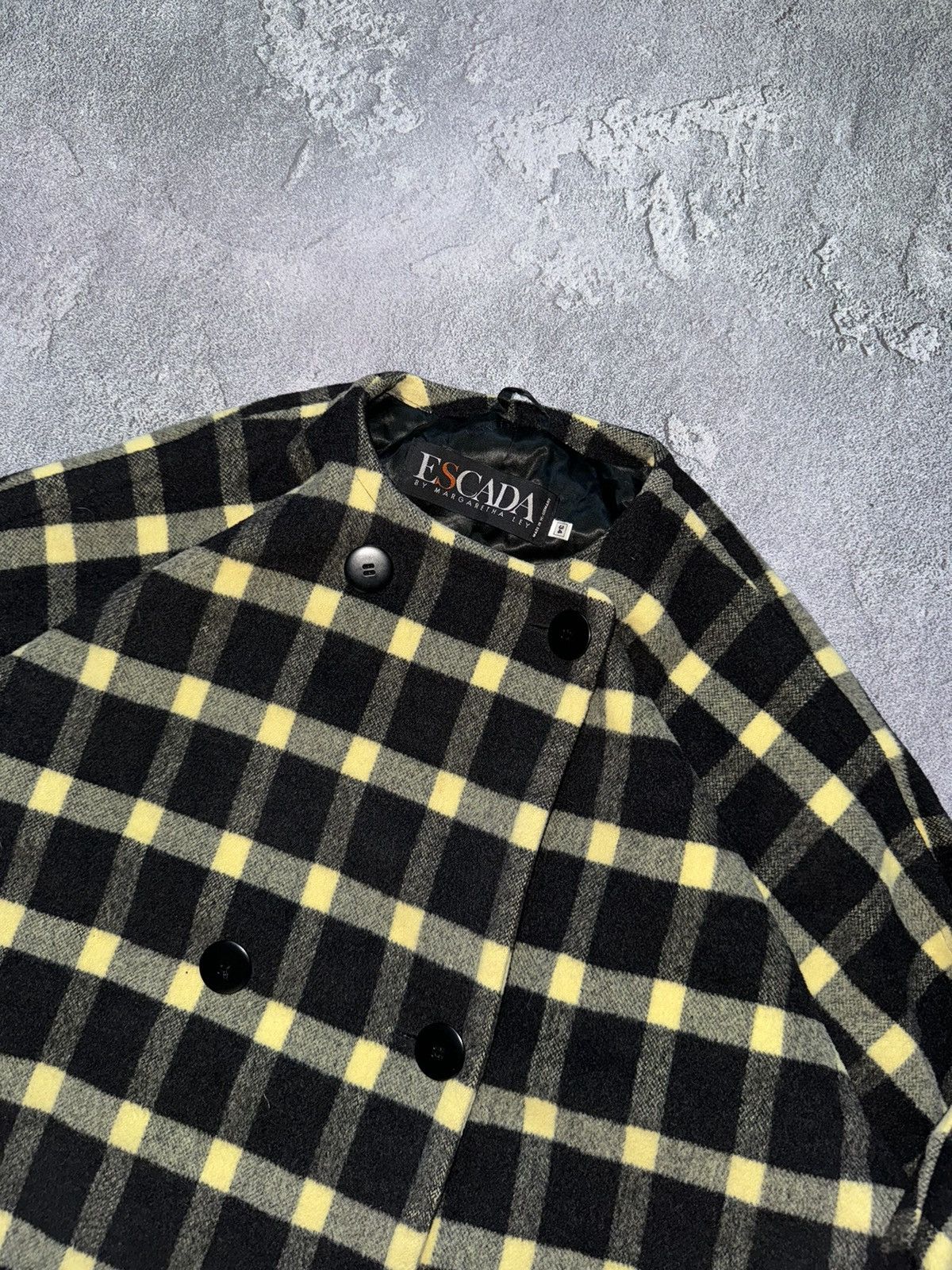 Escada × Vintage Escada by Margaretha ley vintage flannel coat long jacket Size M / US 6-8 / IT 42-44 - 5 Thumbnail