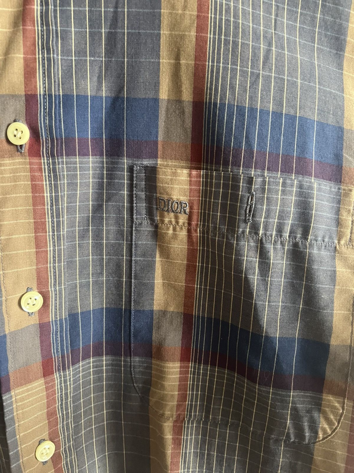 Dior Christian Dior Plaid Button Up Size US M / EU 48-50 / 2 - 6 Thumbnail