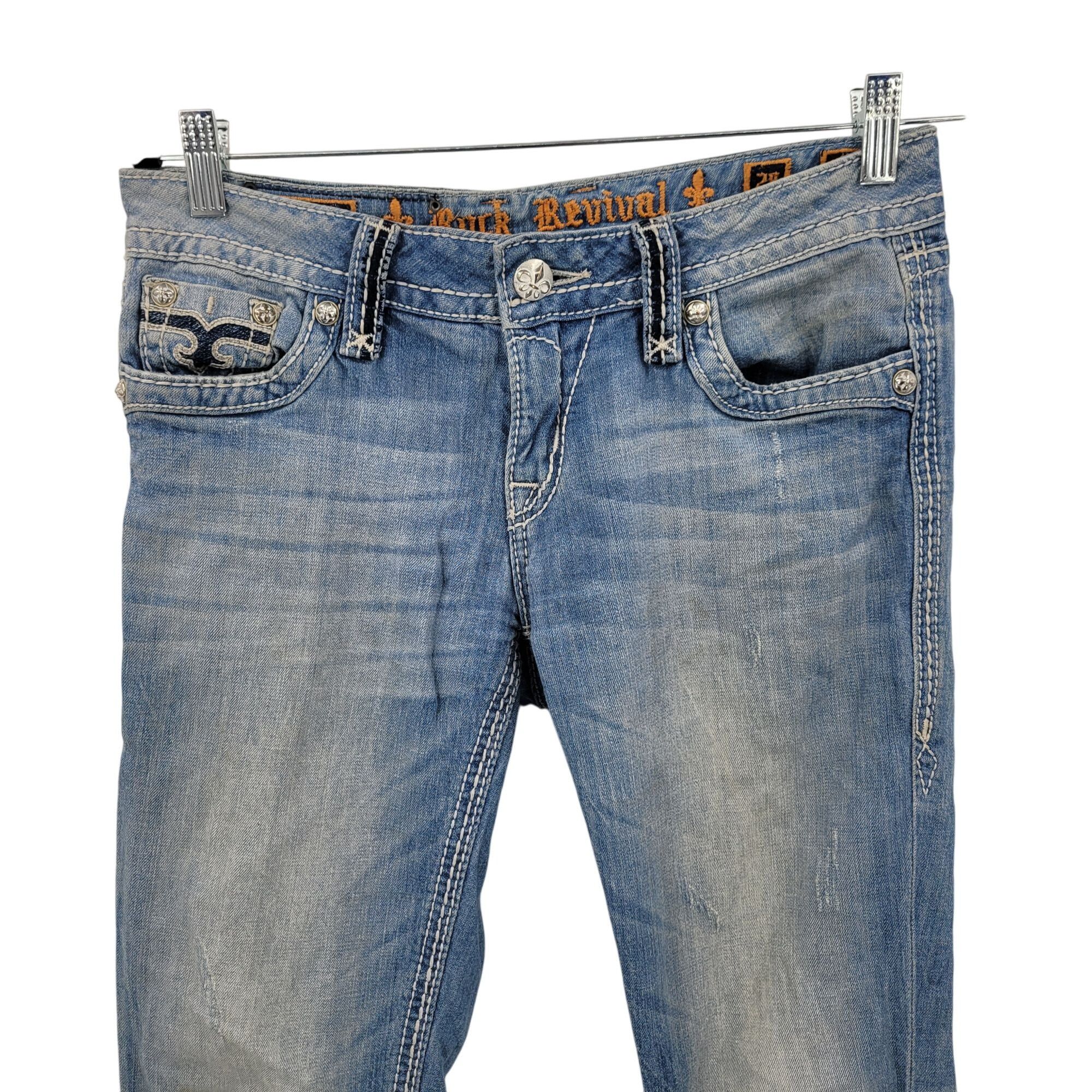 Rock Revival Rock Revival Abbie Straight Leg Low Rise Jeans Women Sz 28 D Size 28" / US 6 / IT 42 - 5 Thumbnail