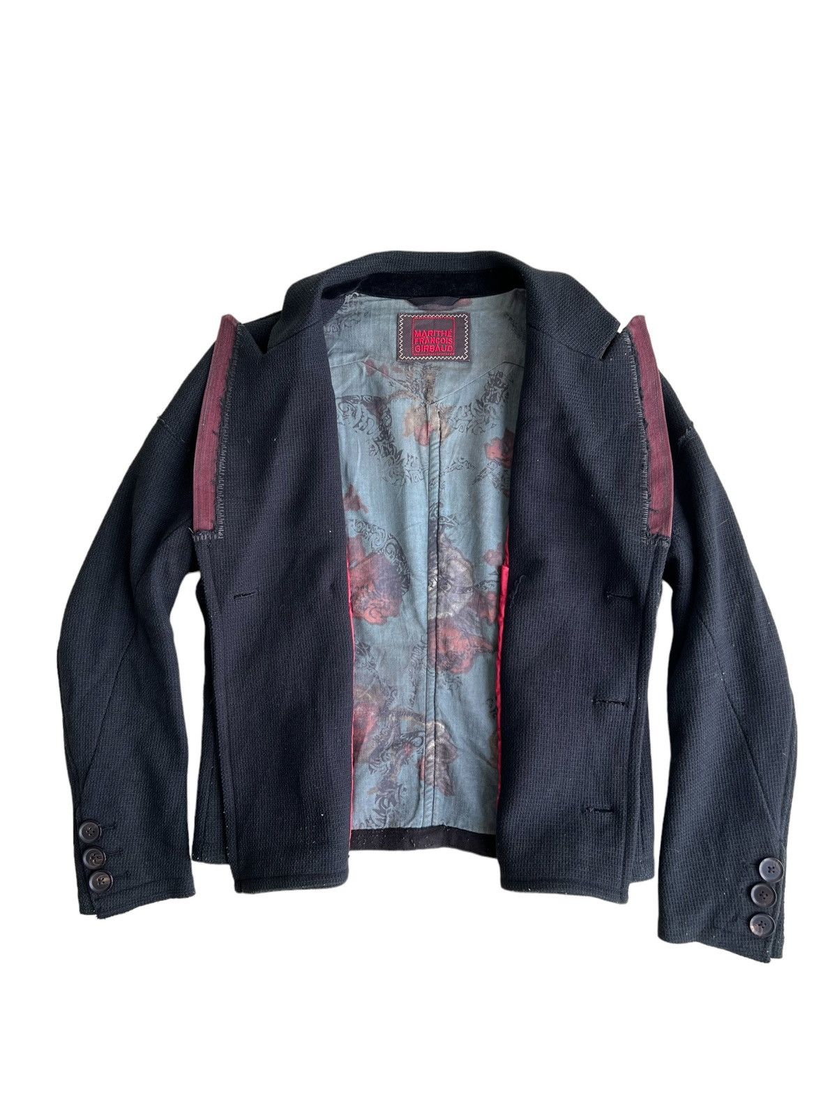 If Six Was Nine 1990s MFG Overprinted Witch Double Breast Biker Jacket Size US M / EU 48-50 / 2 - 4 Thumbnail