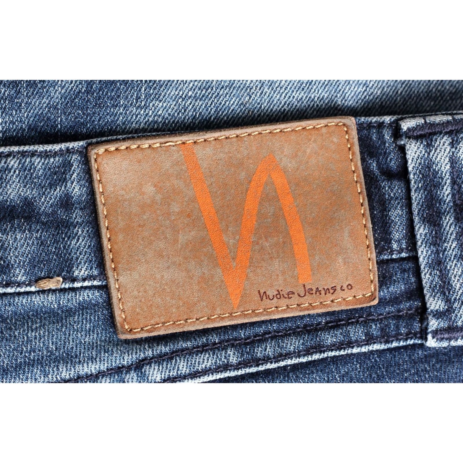 Nudie Jeans NUDIE JEANS SKINNY LIN Navy Lightning Stretch Jeans Men 30x34 W30 L31 Denim Blue Slim 5-Pocket Mar 30 31 Mens Size US 30 / EU 46 - 4 Thumbnail