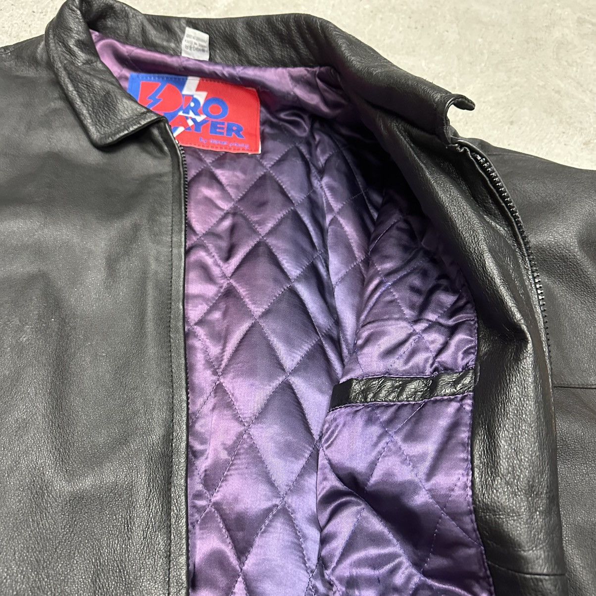NBA × Pro Player × Vintage Vintage 90s Los Angeles Lakers Leather Jacket Size US XL / EU 56 / 4 - 5 Thumbnail