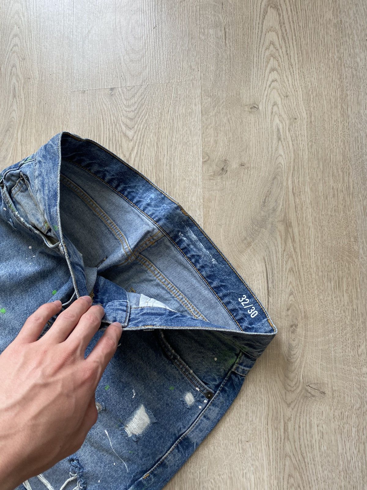 Hysteric Glamour × Le Grande Bleu (L.G.B.) × Vintage Vintage Distressed Jeans Patchwork Faded Japanese Rare Y2K Size US 32 / EU 48 - 11 Thumbnail