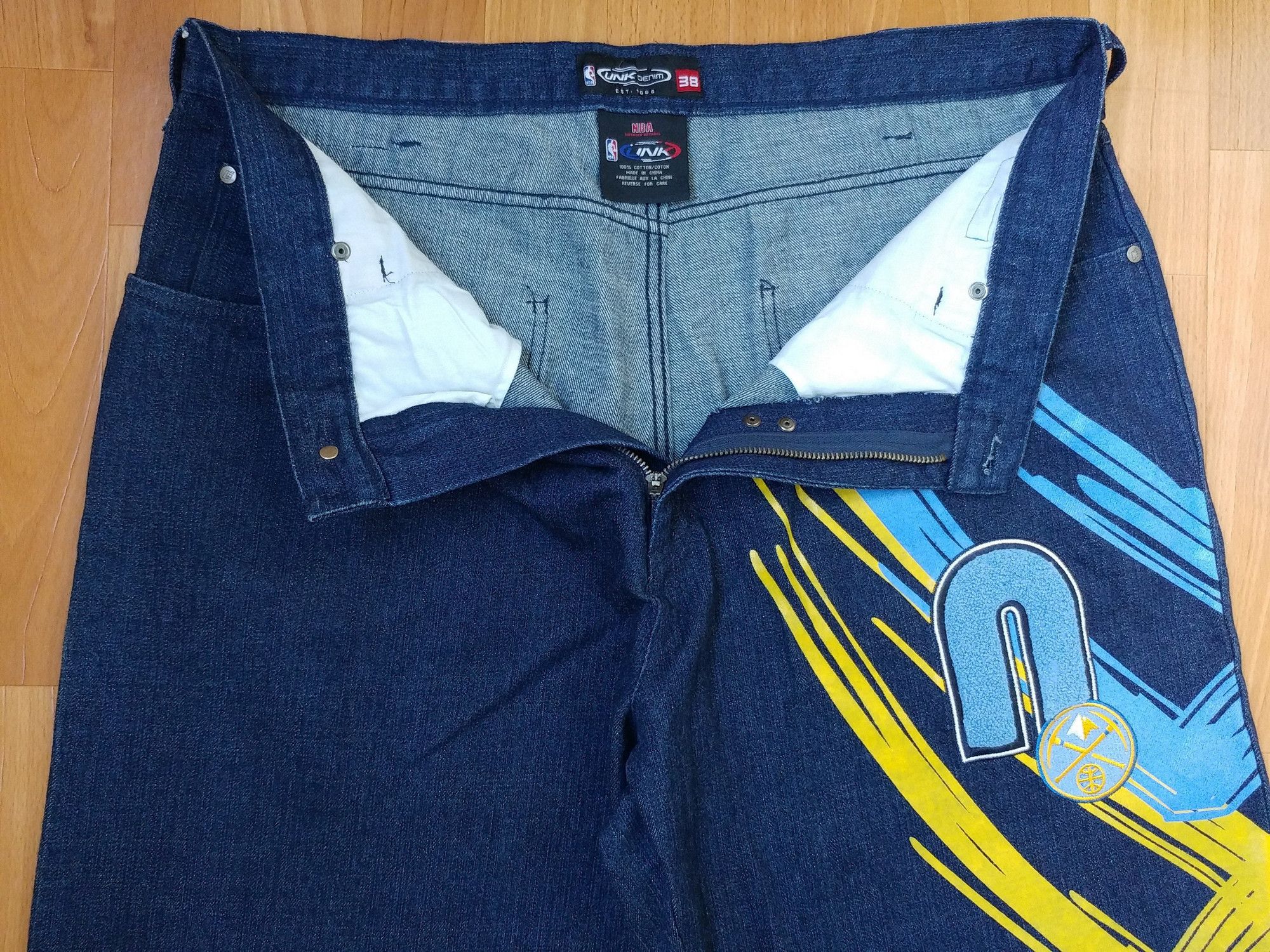 NBA NBA jeans, vintage UNK basketball, Denver Nuggets W 38 Size US 38 / EU 54 - 10 Thumbnail