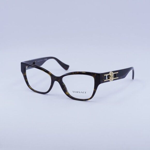 Versace Versace VE3347 108 Eyeglasses Havana 54mm Cat Eye Frame Size ONE SIZE - 1 Thumbnail
