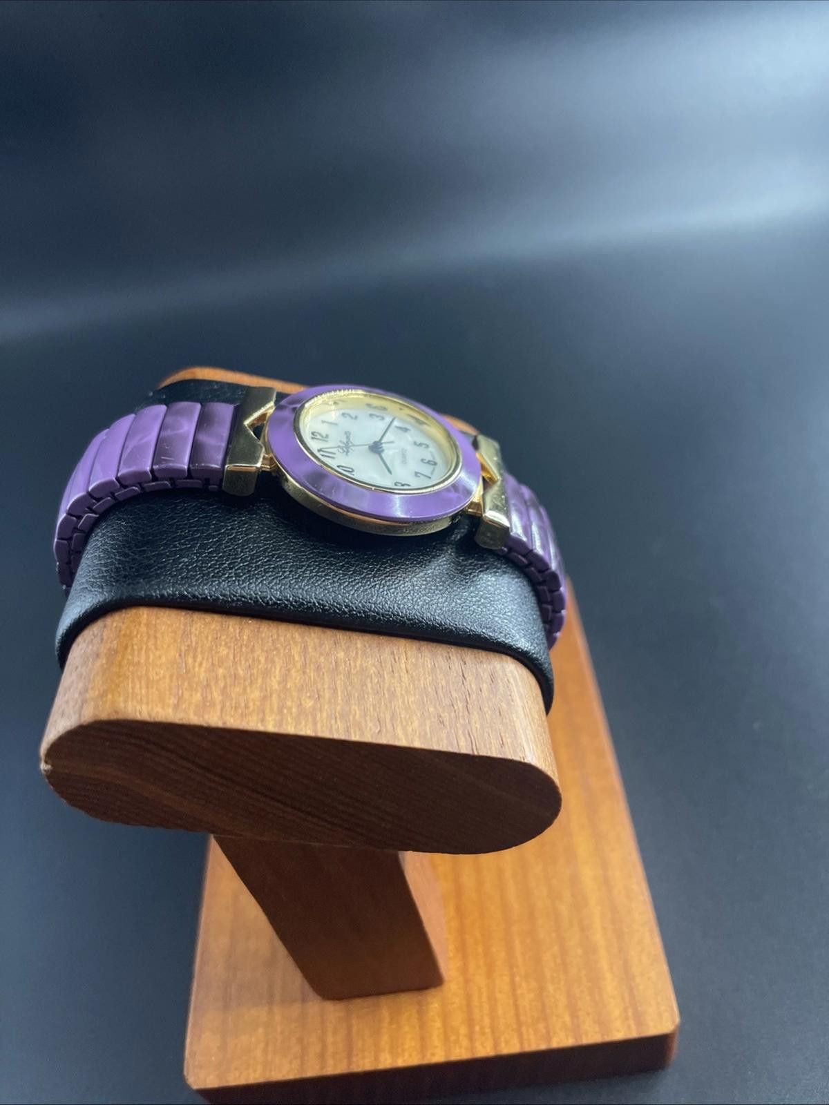 Lafayette 148 Lafayette Quartz Watch MOP Dial Purple Band & New Batt Size ONE SIZE - 5 Thumbnail