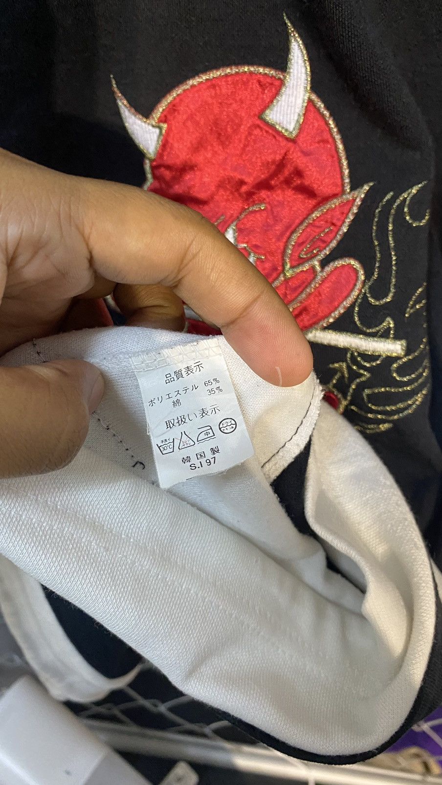 Japanese Brand × Vintage DEVIL HALFZIPPER COTTON BLACK WHITE EMBROIDERY Size US M / EU 48-50 / 2 - 8 Thumbnail