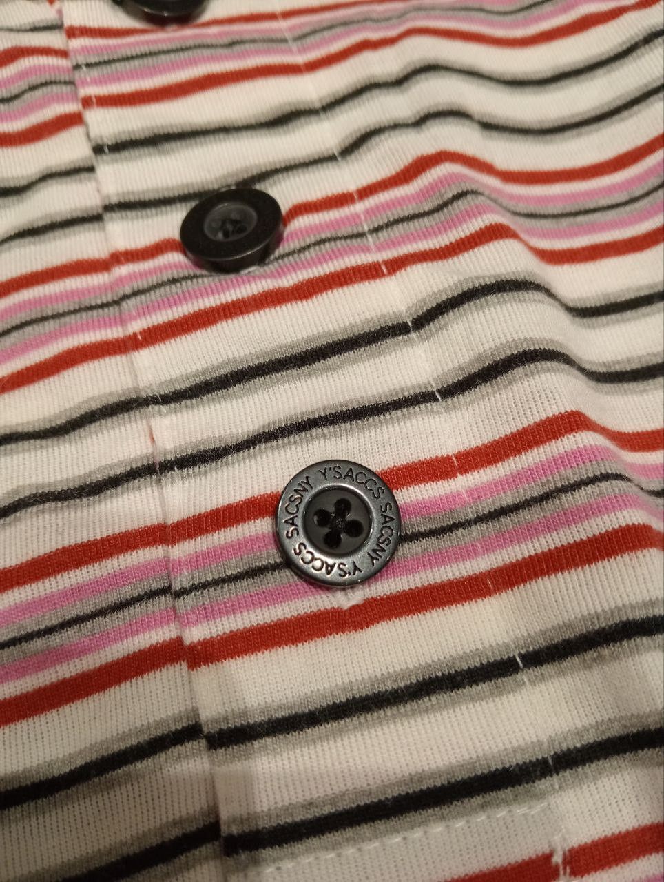 Yohji Yamamoto SACSNY Y'SACCS STRIPED HENLEY TSHIRT - SIZE L Size US L / EU 52-54 / 3 - 7 Thumbnail