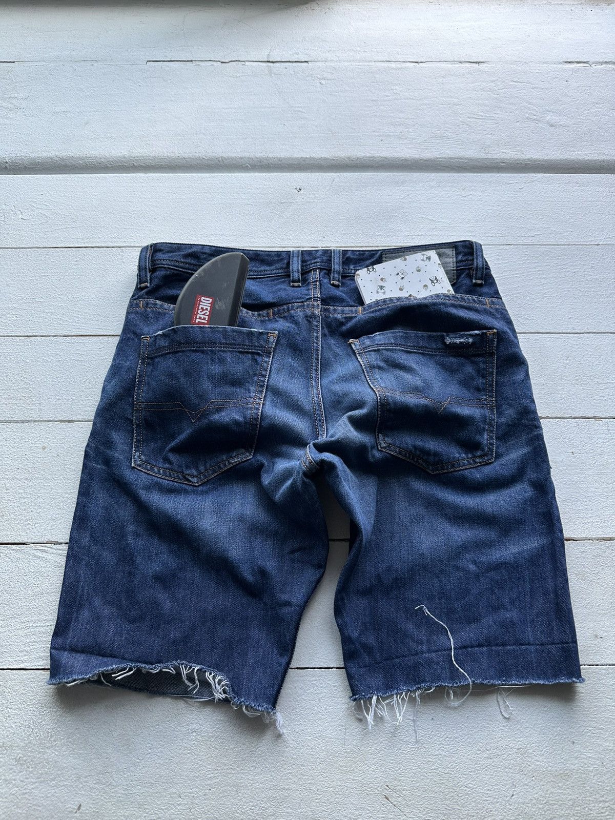 Diesel VNTG 🚨 Y2K Diesel Industry shorts Streetwear blue faded Size US 31 - 1 Thumbnail