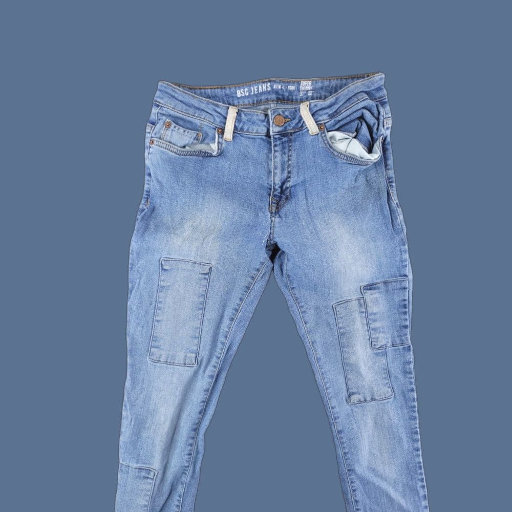 Vintage BSC jeans Mens 28x30 Blue SUPER SKINNY patchwork Jeans Mens 28 30 Blue Skinny Vintage? Size US 28 / EU 44 - 1 Thumbnail