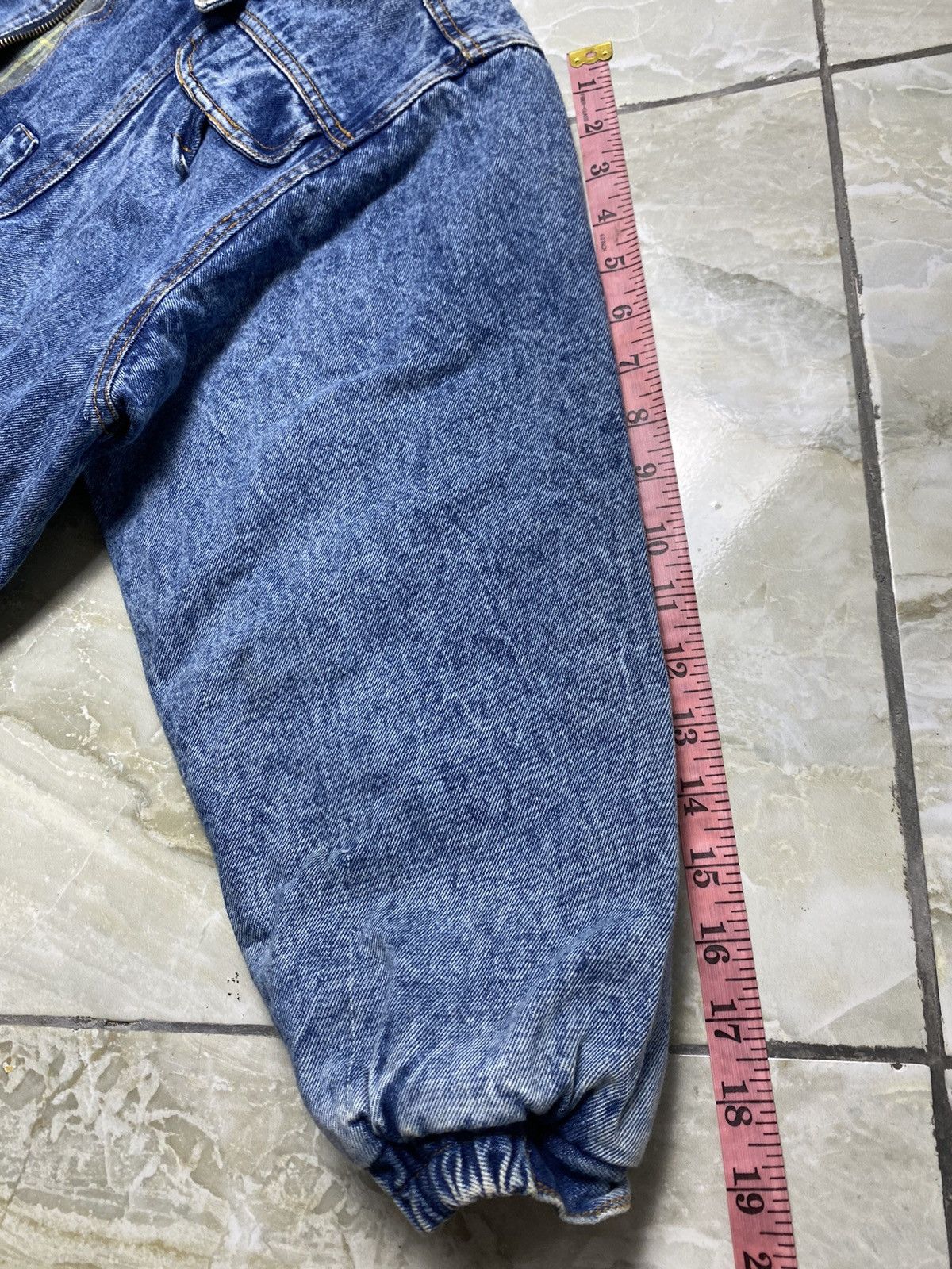 Vintage Selaster Vintage Denim Bomber Jacket Pit22 Size US L / EU 52-54 / 3 - 5 Thumbnail