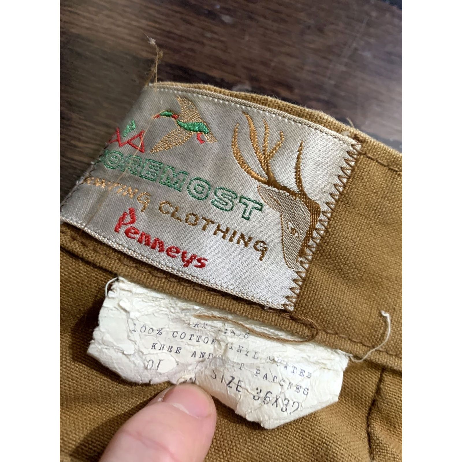 Vintage VINTAGE Foremost JC Penneys Duck Brown Double Front Hunting Pants Mens 36x32 Size US 36 / EU 52 - 5 Thumbnail