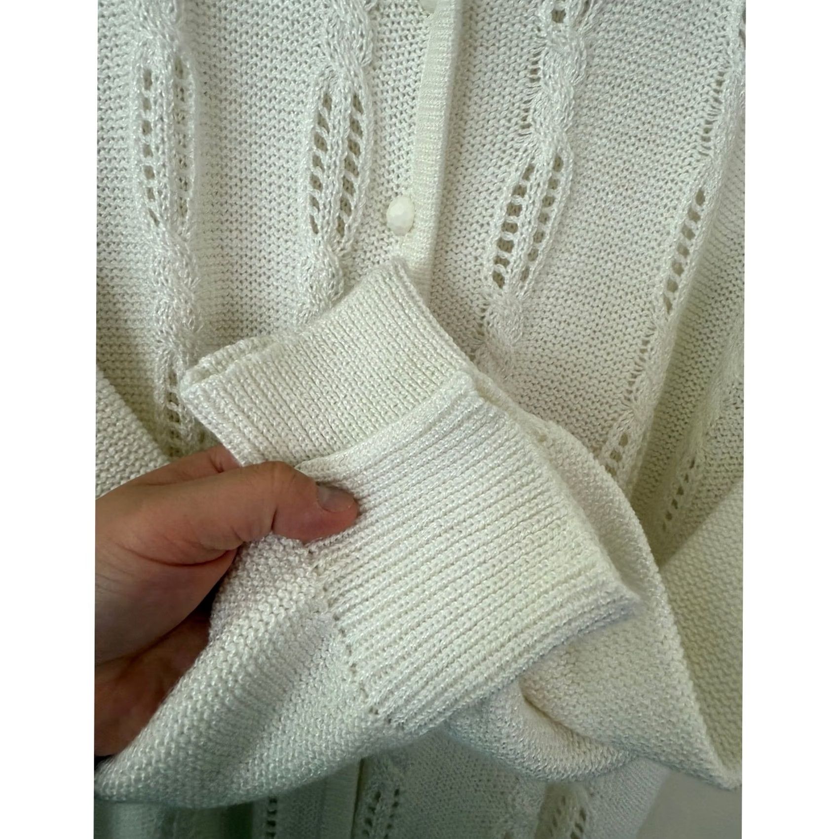 Vintage VINTAGE Diamante Cardigan Shirt? Size L / US 10 / IT 46 - 5 Thumbnail