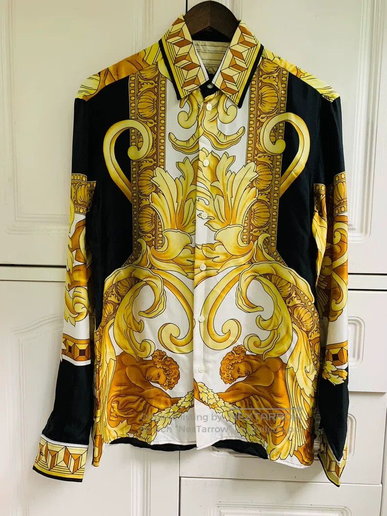 Versace Versace Main line shirt shirt black gold baroque Size US M / EU 48-50 / 2 - 1 Thumbnail