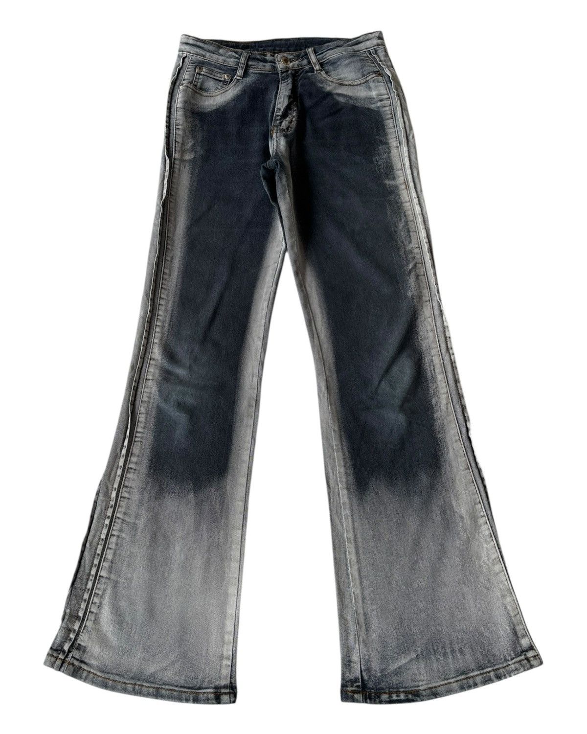 Tornado Mart 💥FLARE💥T&T FLARED JEANS BOOTCUT TWO TONE DENIM Size US 28 / EU 44 - 2 Thumbnail