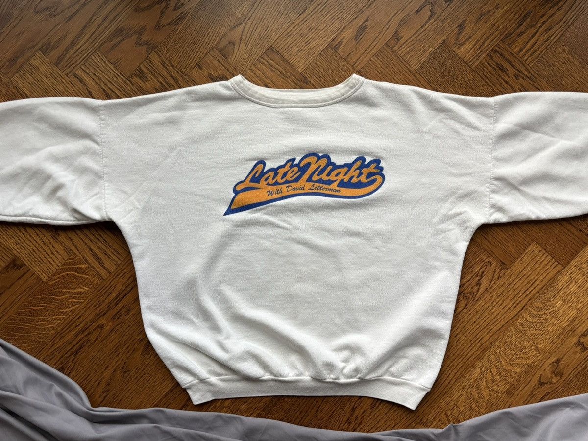 Vintage 1980s Late Nights with David Letterman Vintage Raglan Crewne Size US S / EU 44-46 / 1 - 10 Thumbnail