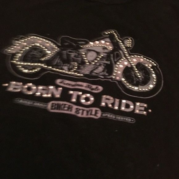 Other Bejeweled motorcycle Stone Jeweled Shirt Size ONE SIZE - 3 Thumbnail