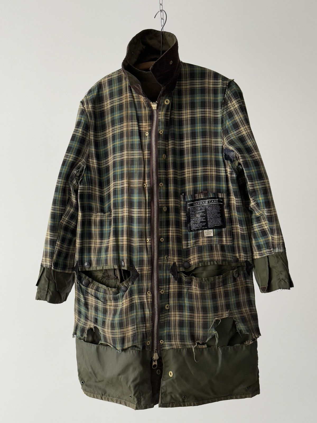 Barbour × Vintage Vintage 80s Barbour Border Waxed Khaki Jacket Size US M / EU 48-50 / 2 - 9 Thumbnail
