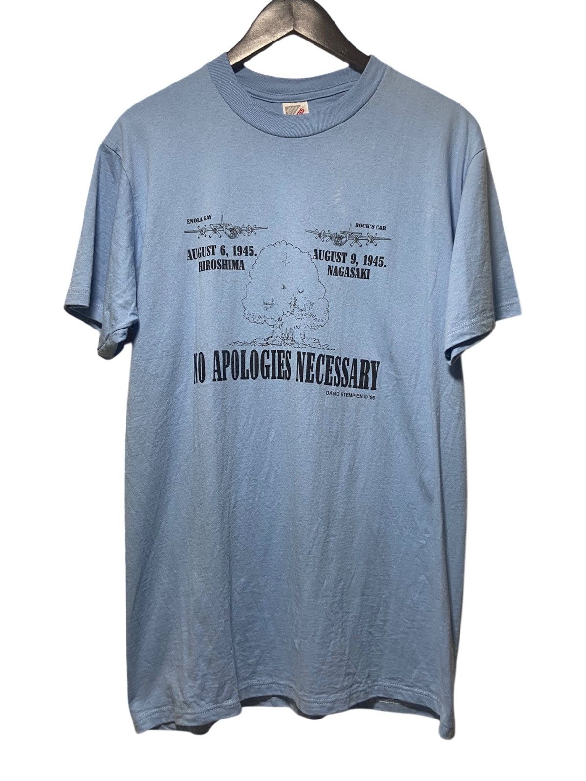 Other × Vintage Vintage 90s No Apologies Necessary Hiroshima Nagasaki Nuke Size US L / EU 52-54 / 3 - 1 Thumbnail