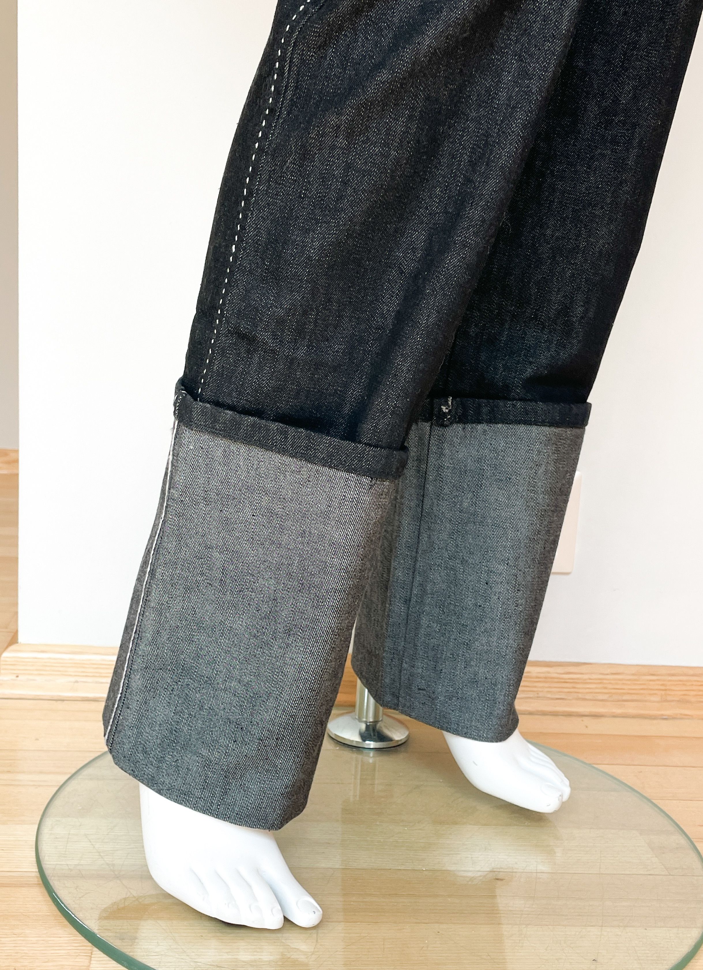 very long jeans