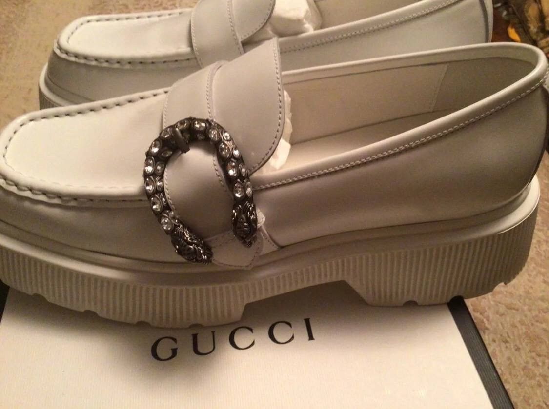 Gucci Gucci Loafers Crystal-Embellished Tiger Head Size US 9 / IT 39 - 11 Thumbnail