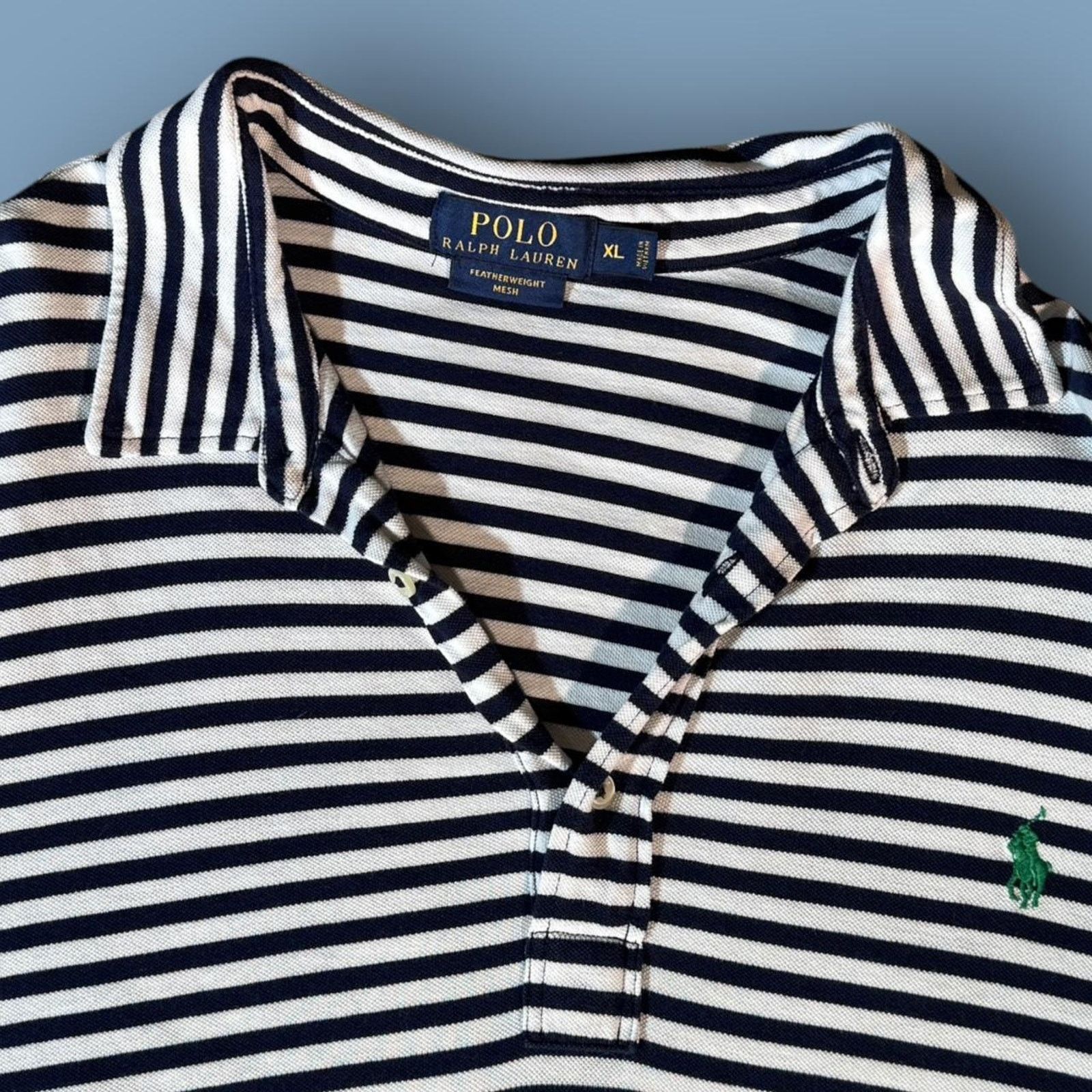 Polo Ralph Lauren White & Black stripped Polo Ralph Lauren polo Size US XL / EU 56 / 4 - 1 Thumbnail