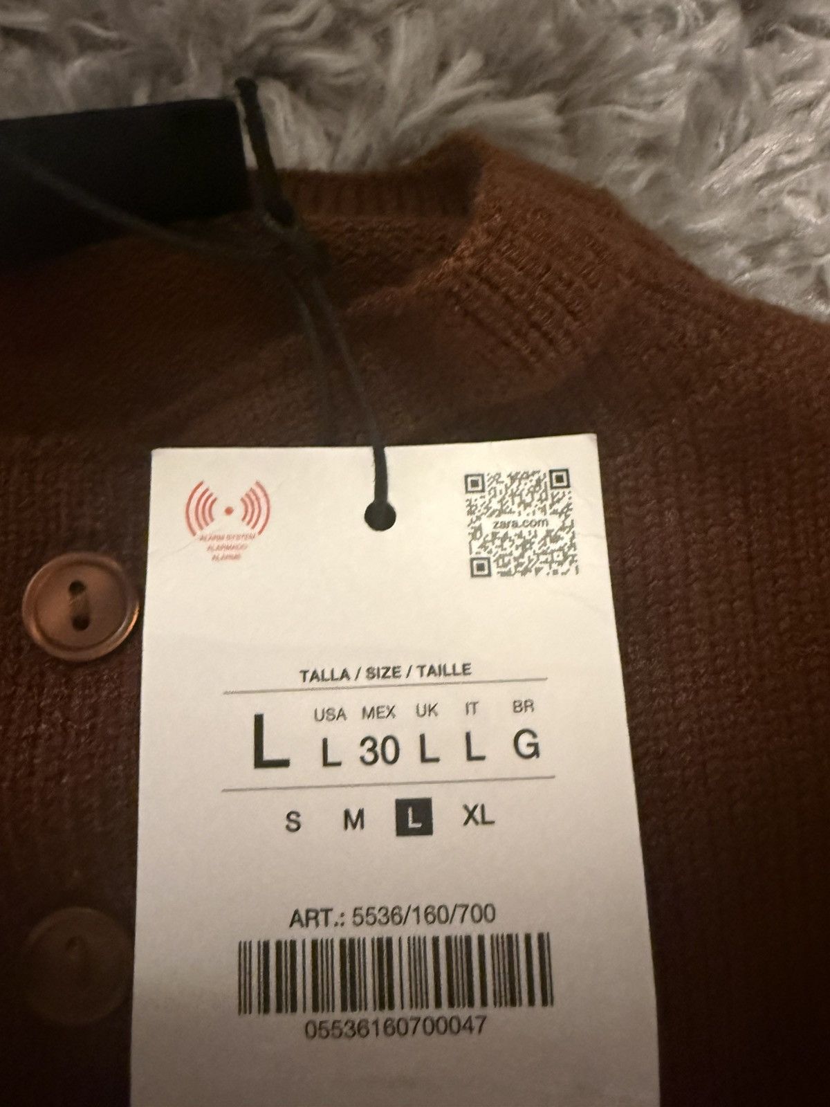 Zara Zara Brown Knit Button-Front Mock Neck Cardigan Sweater L Size L / US 10 / IT 46 - 4 Thumbnail