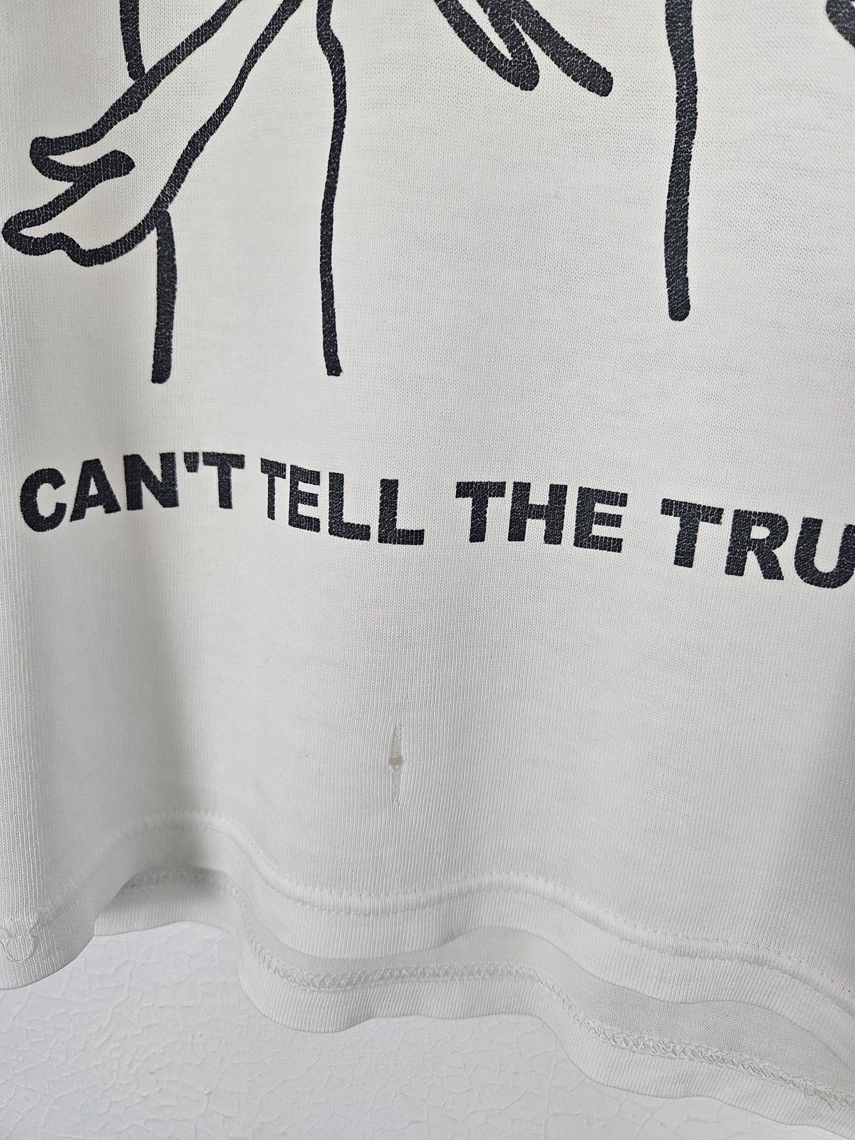 Japanese Brand Number (N)ine S/S 1999 I Can't Tell the Truth sketch tee Size US S / EU 44-46 / 1 - 6 Thumbnail