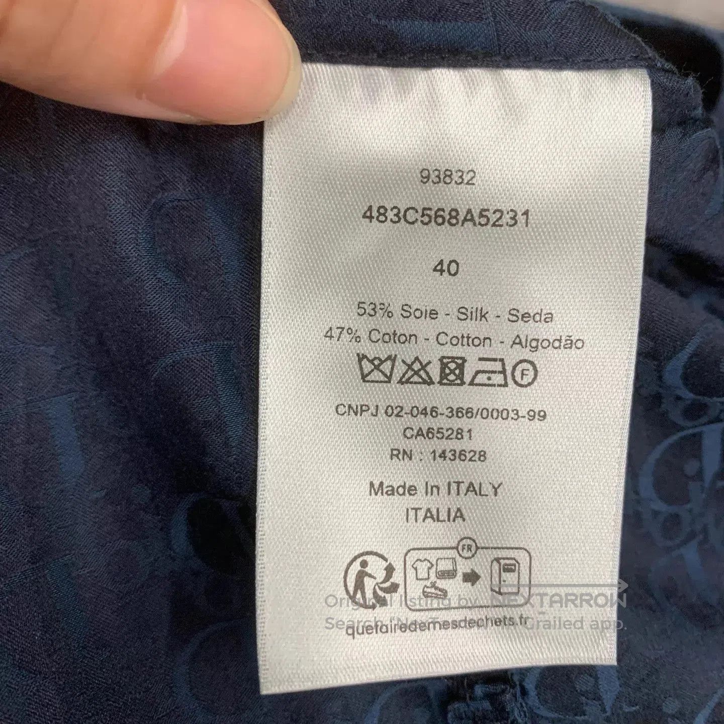 Dior Blue Short-Sleeve Button-Up Shirt. Size US M / EU 48-50 / 2 - 7 Thumbnail