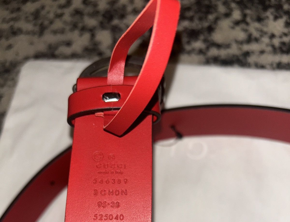 Gucci Gucci GG Interlocking Belt Red Size ONE SIZE - 3 Thumbnail