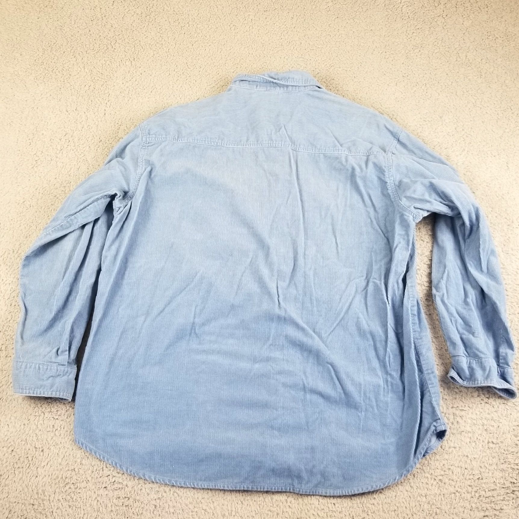 Disney VINTAGE Winnie the Pooh Eeyore Button-Up Shirt Corduroy Long Sleeve Adult Large Blue 90s Unisex Size L / US 10 / IT 46 - 7 Thumbnail