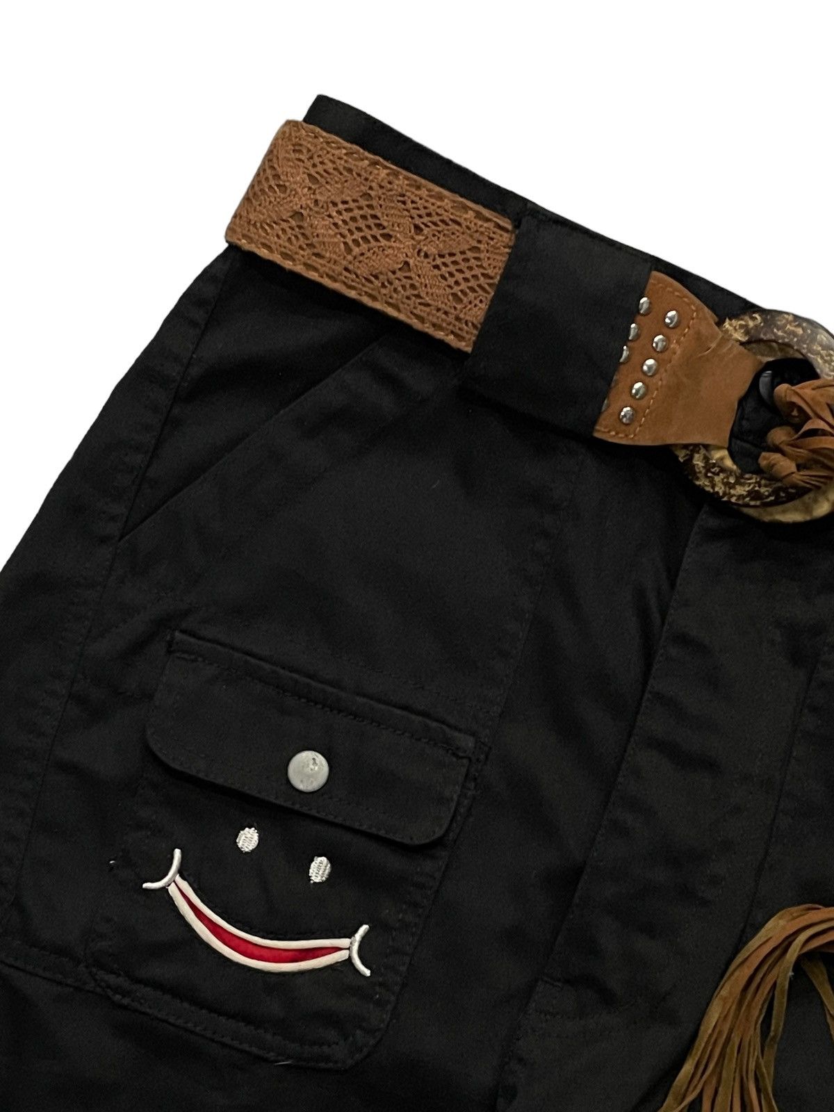 Edition Japan × Japanese Brand Up Start Smile Japan Drop Crotch Baggy Cargo & Tassel Belt Size US 32 / EU 48 - 6 Thumbnail