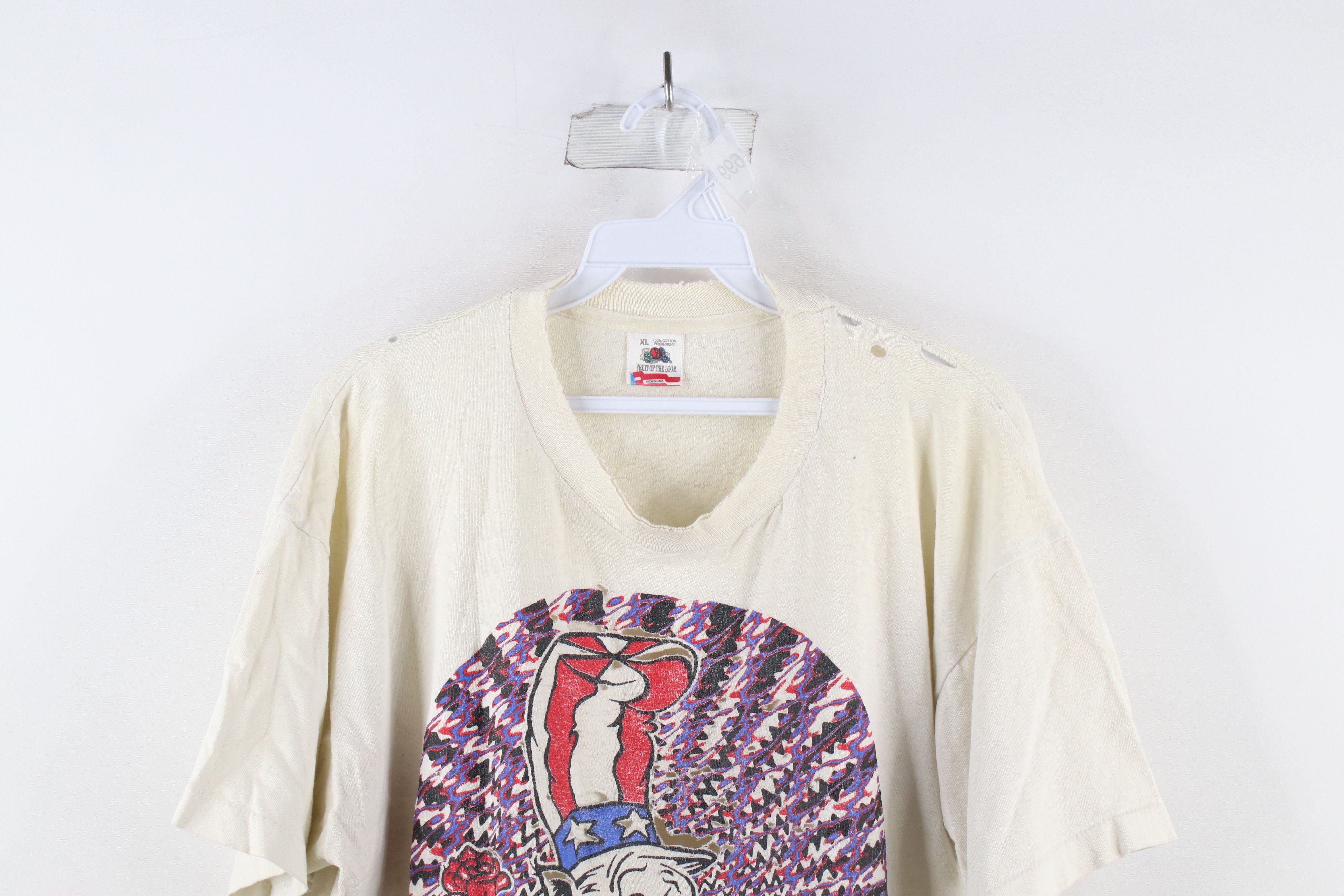 Vintage Vintage 90s Cat In the Hat Grateful Dead Band T-Shirt USA Size US XL / EU 56 / 4 - 2 Thumbnail