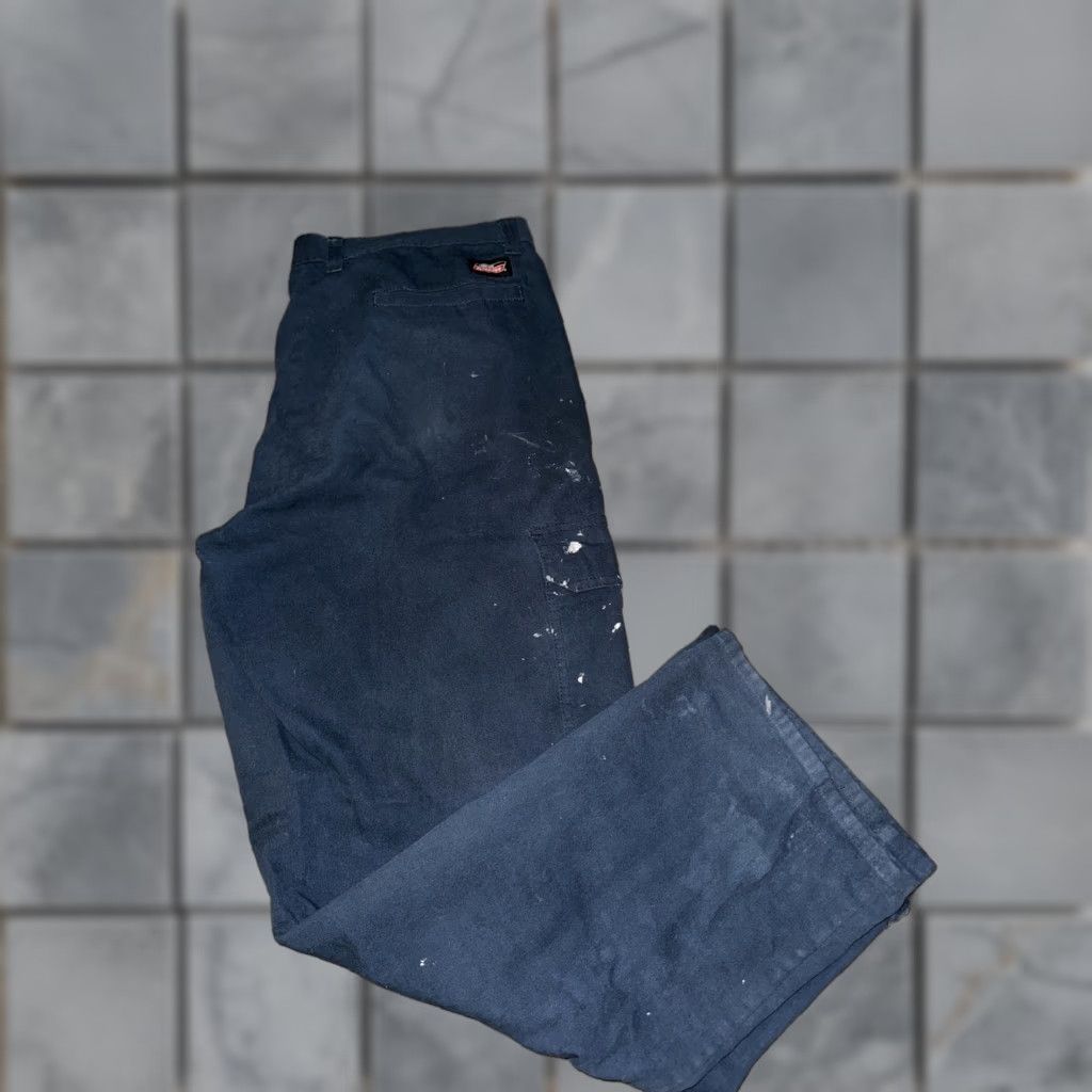 Dickies Dickies Genuine Cargo Chino Pants Navy Blue Distressed 34x30 Size US 34 / EU 50 - 1 Thumbnail