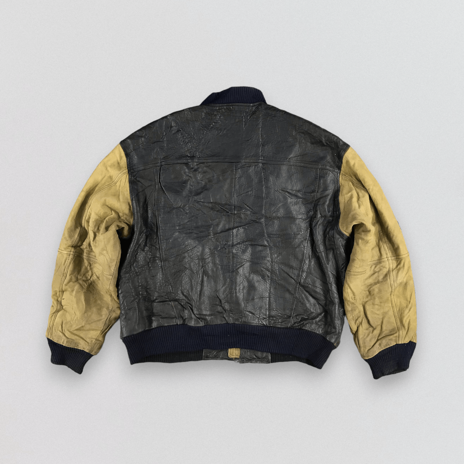 Vintage Vintage Leather Bomber Jacket Size US L / EU 52-54 / 3 - 3 Thumbnail
