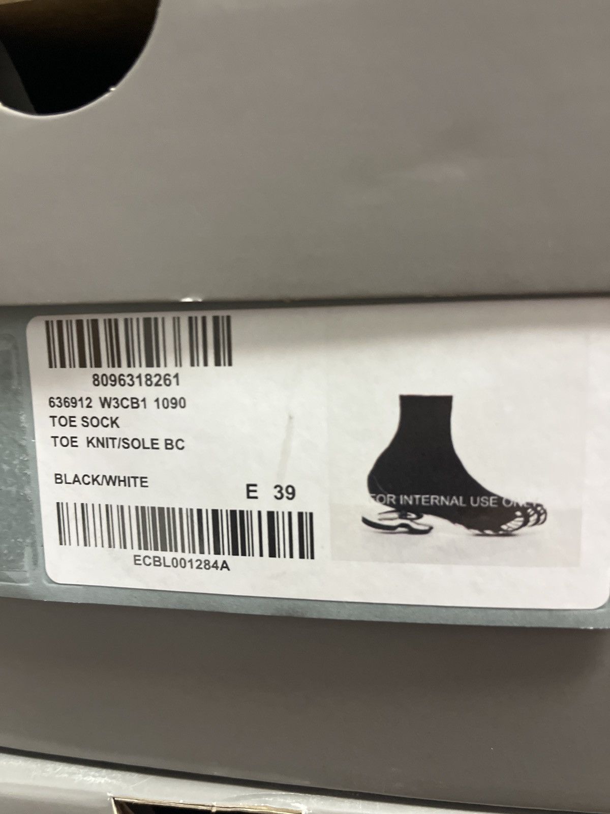 Balenciaga o1rshd1 Flex Five Toe Socks Boots in Black/white Size US 6 / EU 39 - 14 Thumbnail