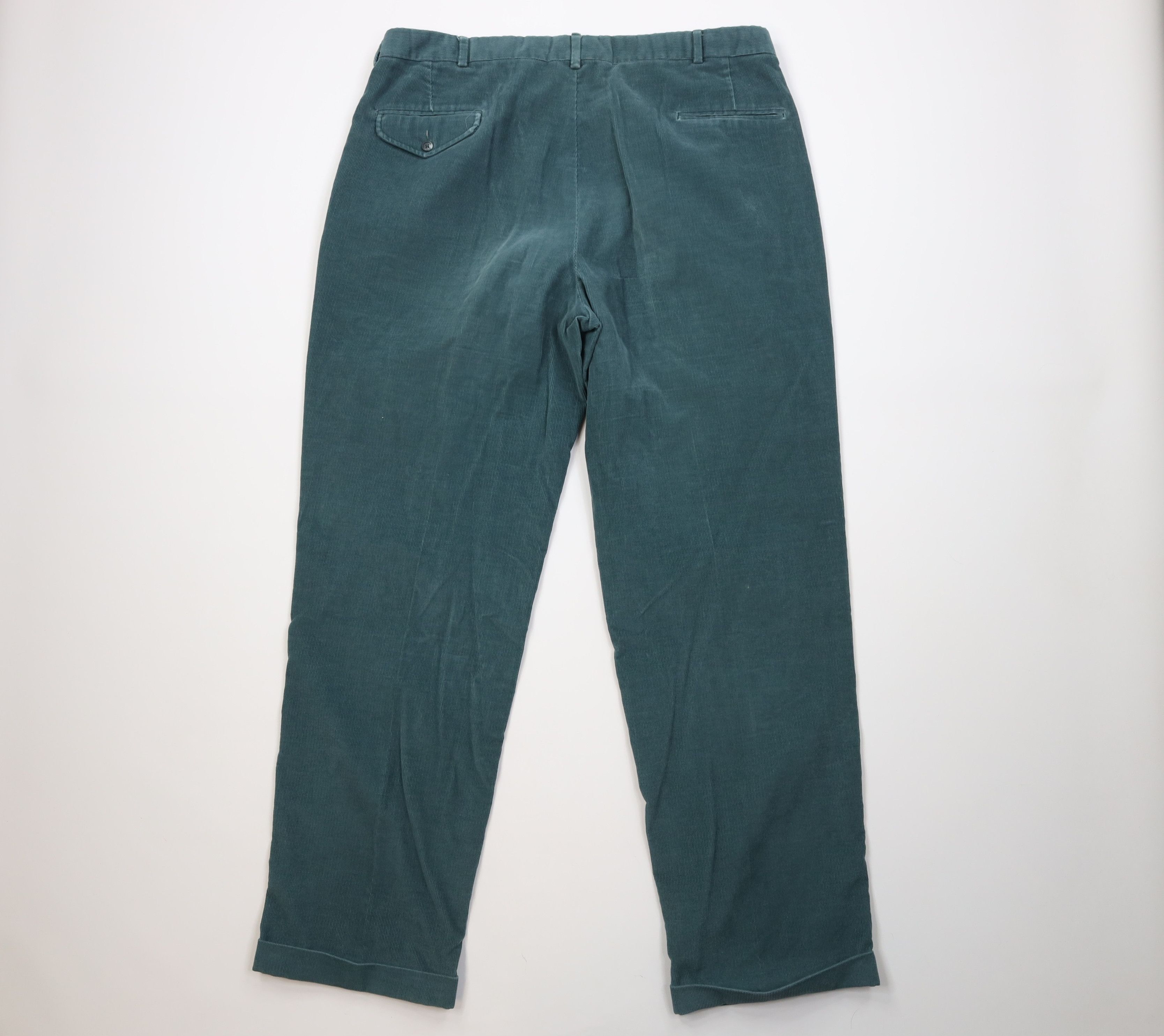 Lands' End Vintage 70s Lands End Corduroy Chino Pants Green USA Size US 40 / EU 56 - 11 Thumbnail