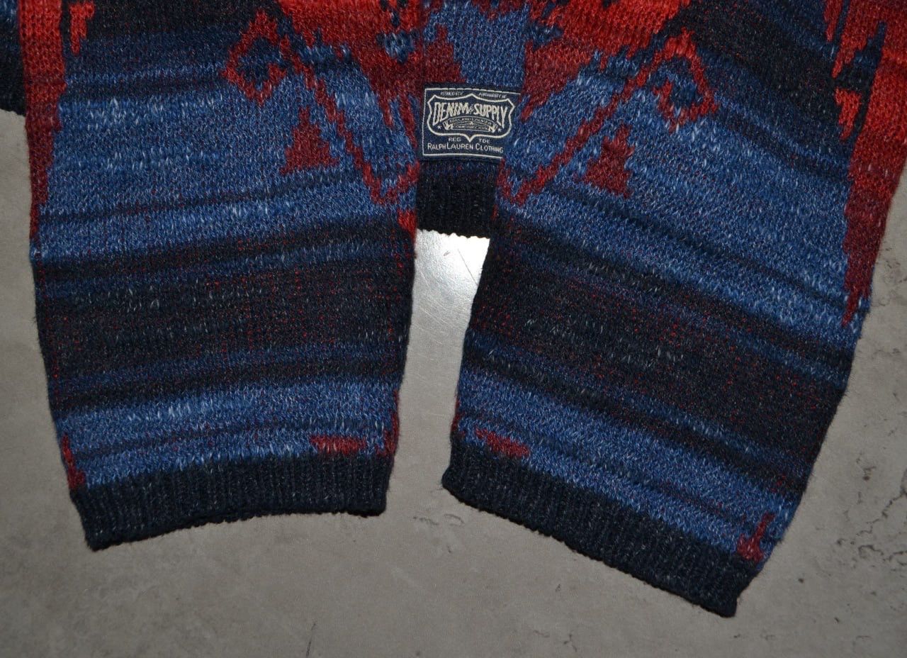 Polo Ralph Lauren × Vintage Ralph Lauren Denim & Supply Knit Aztec Sweater Indian Size S Size US S / EU 44-46 / 1 - 5 Thumbnail