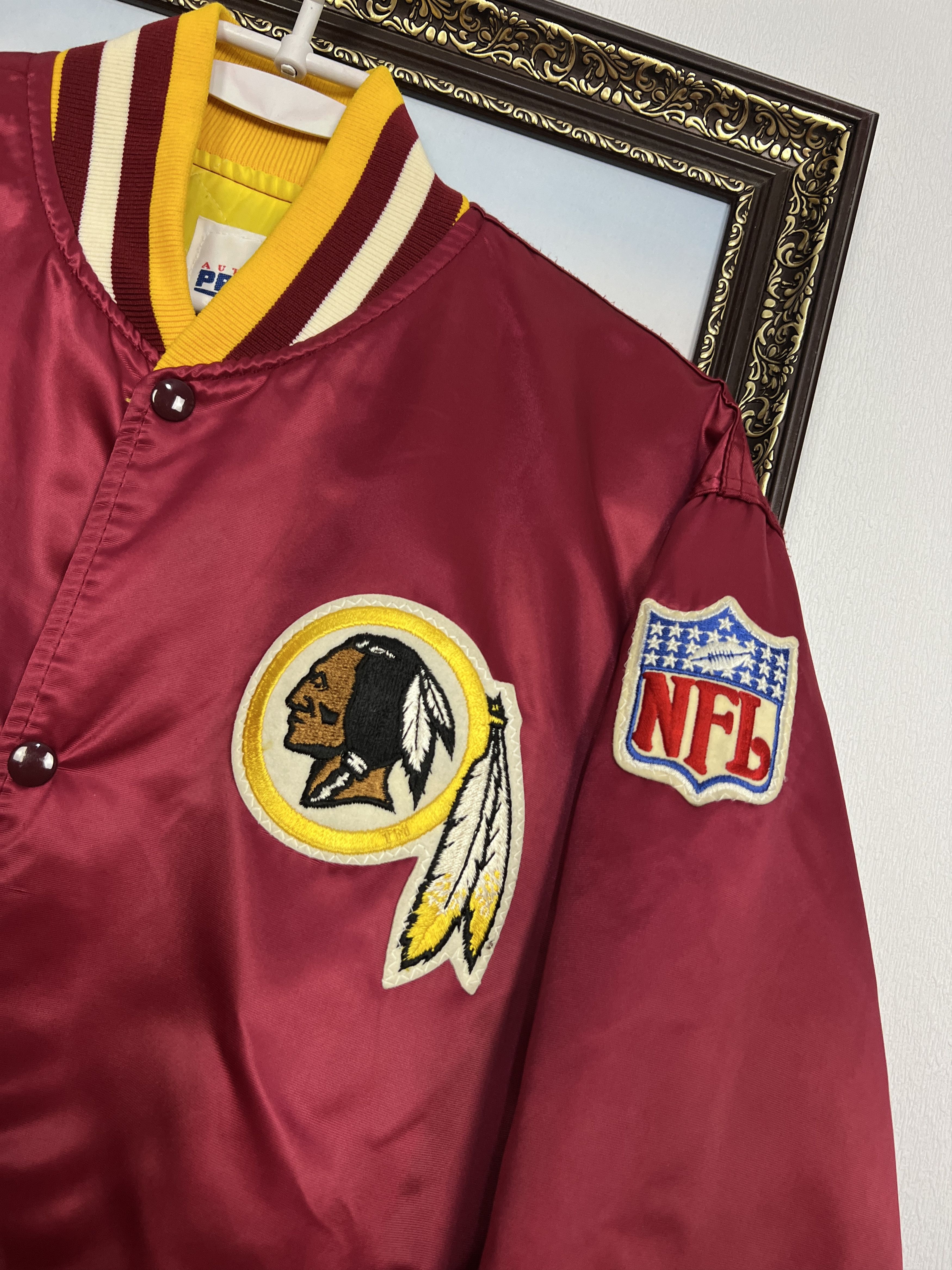 Starter Vintage 90's Washington Redskins Satin Bomber Jacket NFL Size US L / EU 52-54 / 3 - 3 Thumbnail